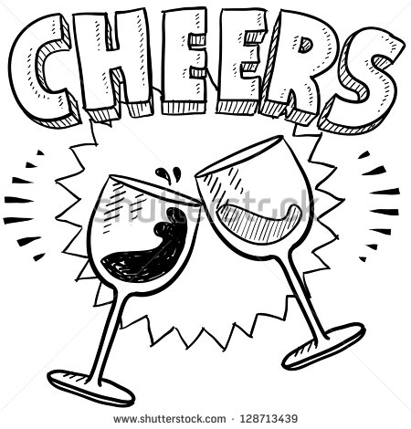 Celebration Illustration In Vector Format  Includes Text And Wine