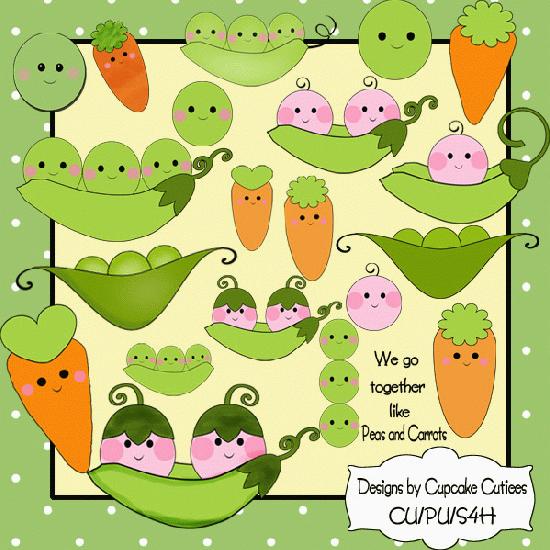 Clip Art Peas And Carrots
