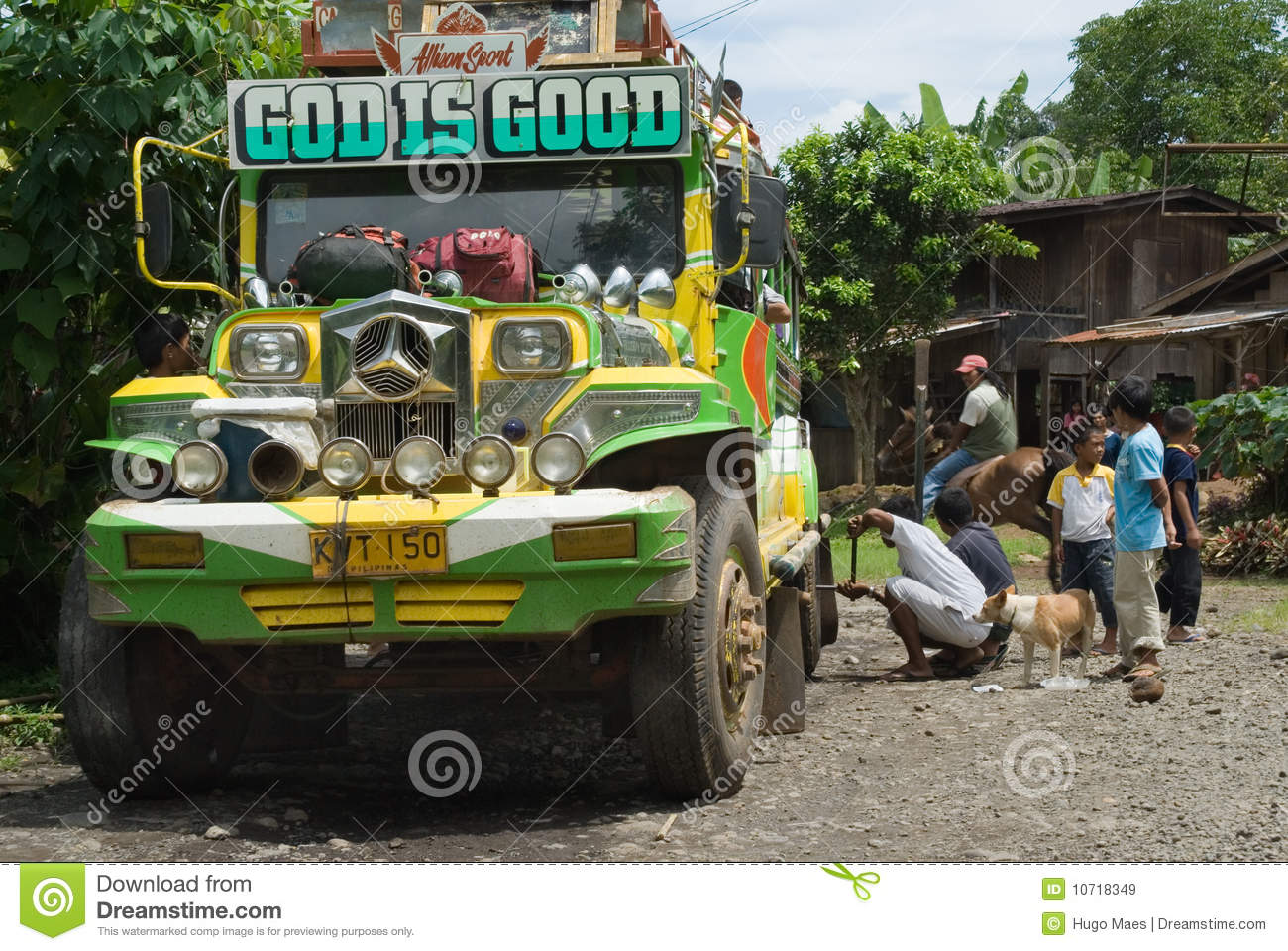 Filipino Mountain Jeepney Breakdown Editorial Stock Image   Image