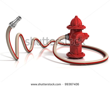 Fire Hose Nozzle Clipart Fire Hydrant With Fire Hose 3d