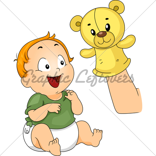 Illustration Of A Baby Being Entertained With A