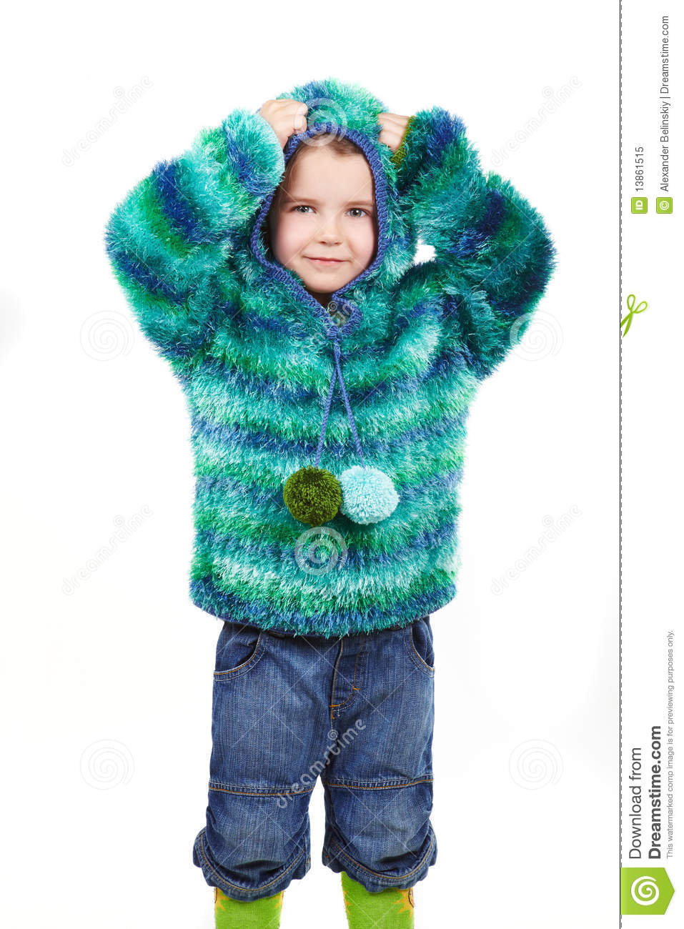 Little Girl In Fur Coat 2 Royalty Free Stock Photo   Image  13861515