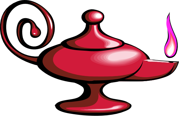 Magic Lamp Gene Aladdin   Vector Clip Art