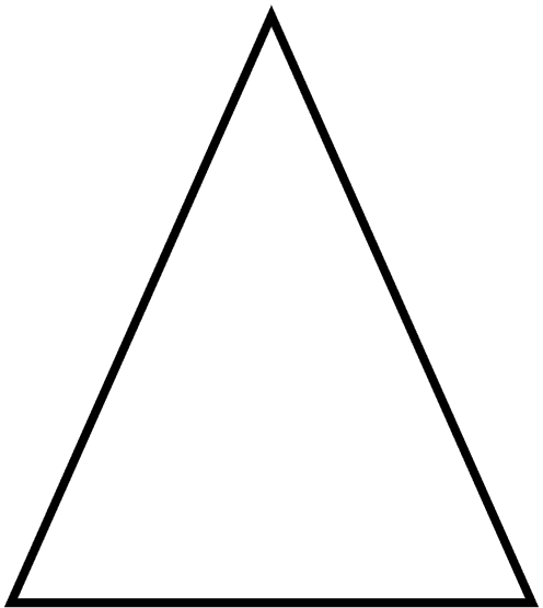 Math Shapes Printable Isosceles Triangle No Bg