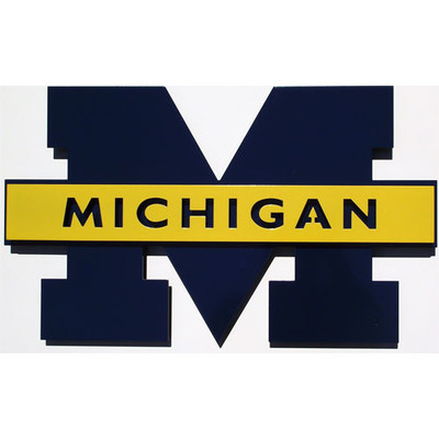 Michigan Wolverines Large 3 D Metal Indoor   Outdoor Block M Logo