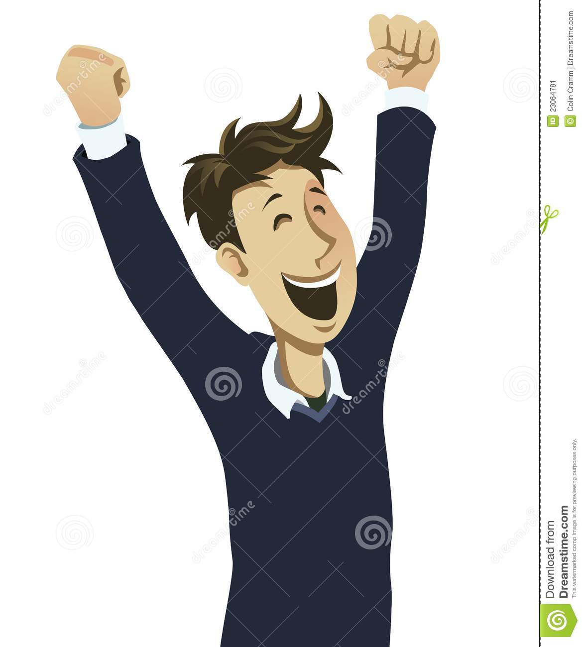More Similar Stock Images Of   Happy Guy Cheering