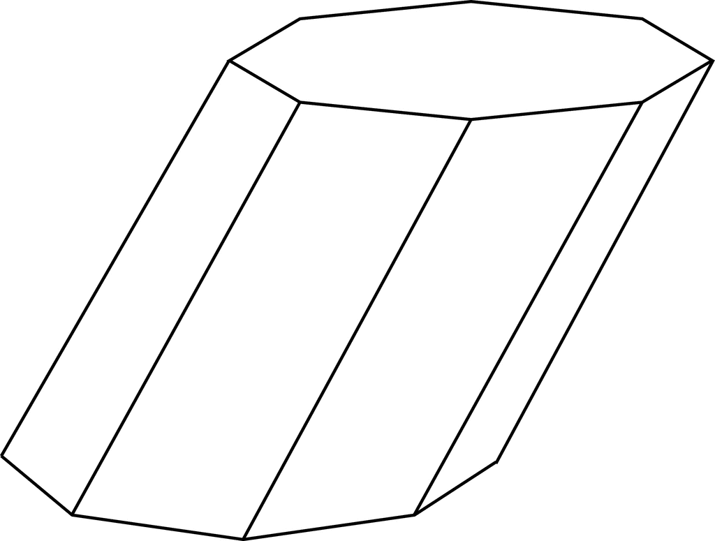 Net Of A Octagonal Prism Skewed Octagonal Prism