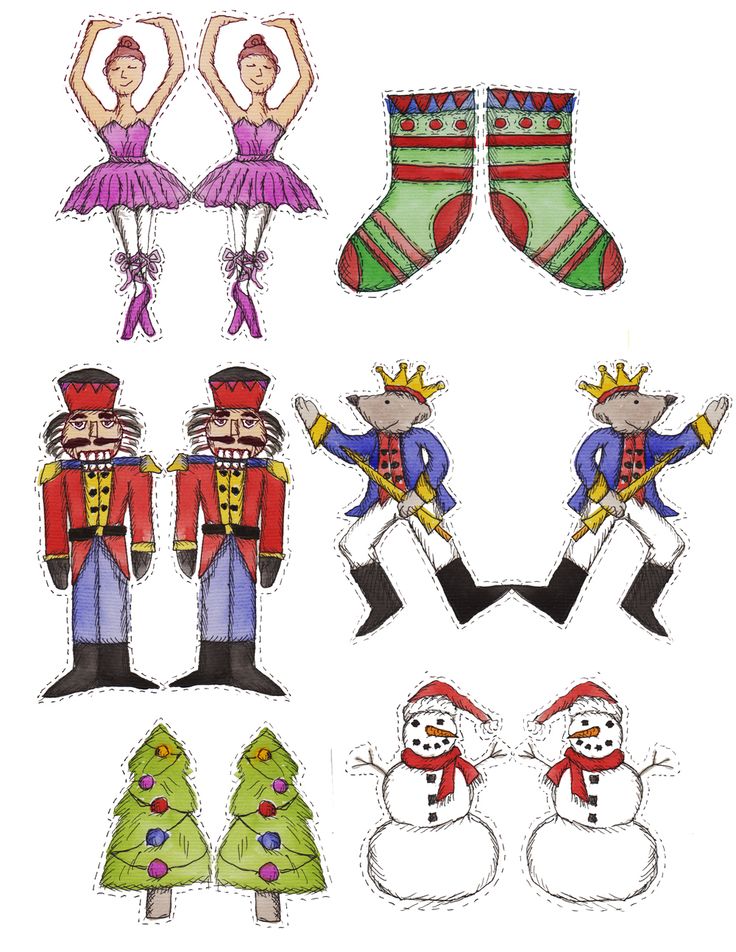 Nutcracker Cupcake Topper Doubles  Or Puppets     Sally Lee Books