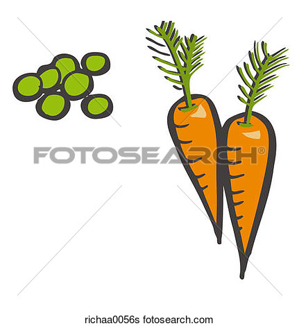 Of Peas And Carrots Richaa0056s   Search Clip Art Drawings Fine Art
