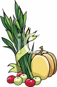 Pumpkin Corn And Apples   Royalty Free Clipart Picture