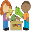 Puppets Clipart Kids Playing With Puppets