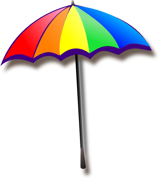 Rainbow Umbrella Clip Art At Clker Com   Vector Clip Art Online    
