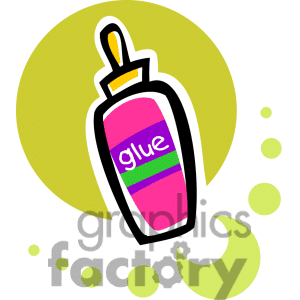 Royalty Free Cartoon Bottle Of Glue Clipart Image Picture Art    