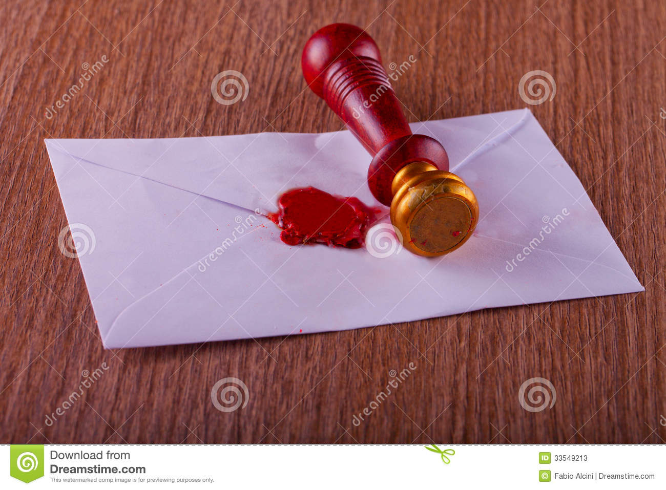 Sealing Wax Stamp On A Letter Stock Photos   Image  33549213