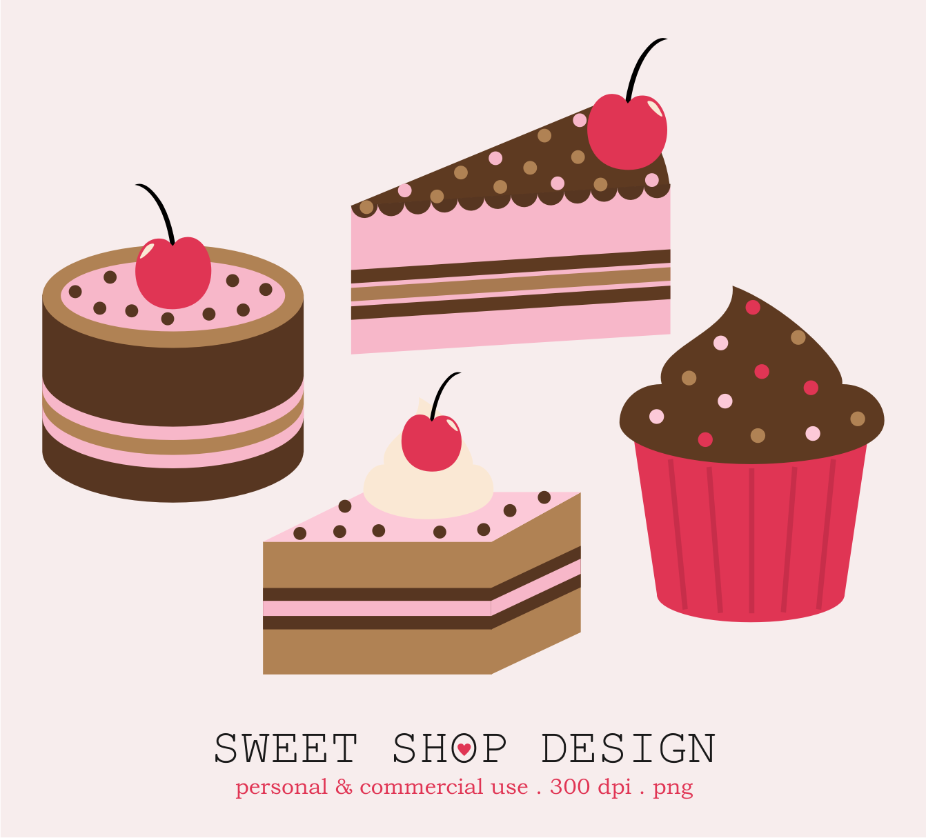 Sweet Shop Design  Cakes Clip Art Freebies