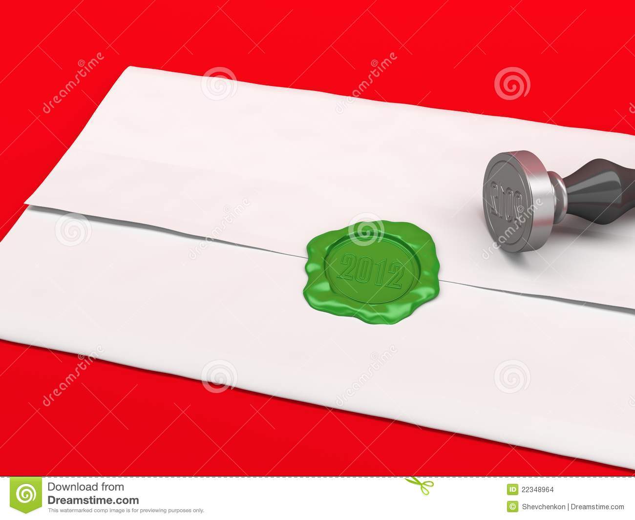 The Letter Sealed By A Sealing Wax Stamp  Stock Images   Image