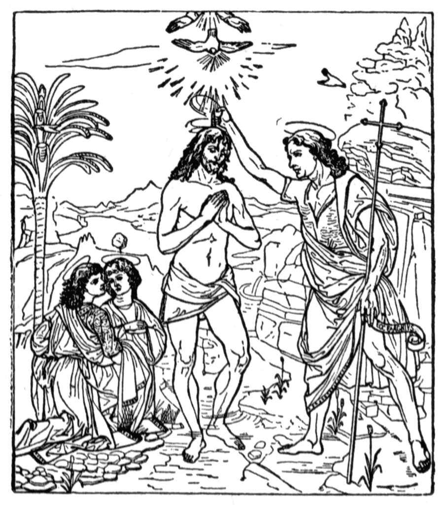 Verrocchio Baptism Of Christ   Clipart Etc