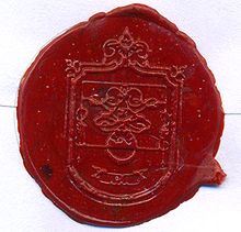 Wax Seal In A Letter Fonseca Padilla Family Coat Of Arms Jalisco