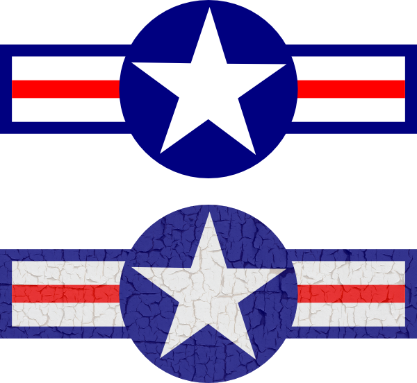 Air Force Stripes And Star Clip Art At Clker Com   Vector Clip Art    