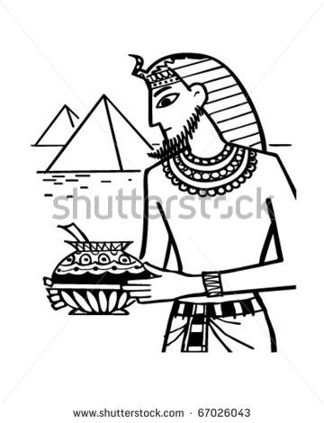 Ancient Egyptian   Retro Clipart Illustration   Stock Vector
