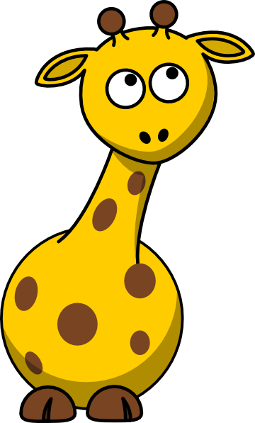 Cartoon Giraffe Looking Up Turned Clip Art At Clker Com   Vector Clip