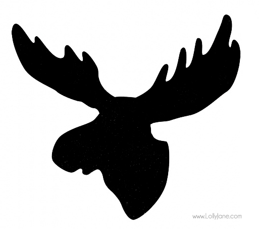 Click For The Striped Moose Head High Quality Free Printable
