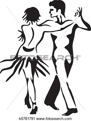 Clipart Of Latin Dance   Rumba  Dancing Couple  K6781791   Search Clip    