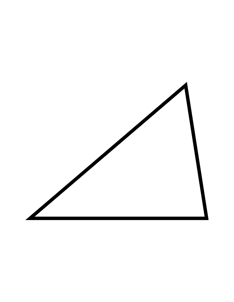 Flashcard Of A Scalene Triangle   Clipart Etc