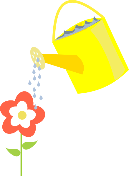 Flower Being Watered Clip Art At Clker Com   Vector Clip Art Online    