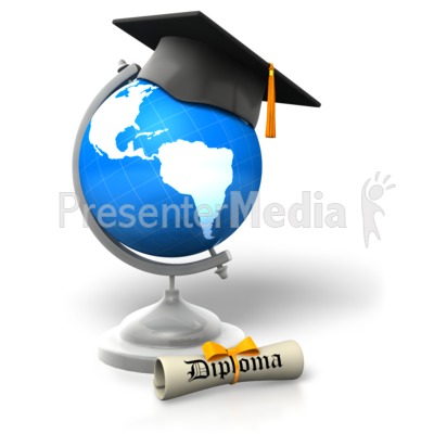Global Degree Educated Presentation Clipart