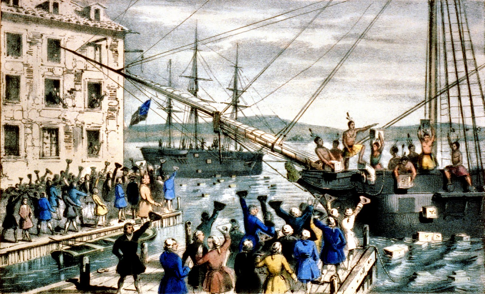     Images  The Destruction Of Tea At Boston Harbor The Boston Tea Party