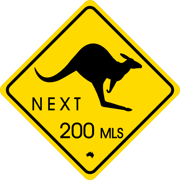 Kangaroo Traffic Sign Clip Art At Clker Com   Vector Clip Art Online