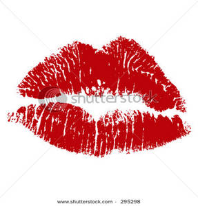 Lip Prints From The Lipstick And Lips Of A Sexy Woman Clip Art Image