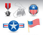 Military Medal Dog Tags American Flag And Military Pins 77329903 Jpg