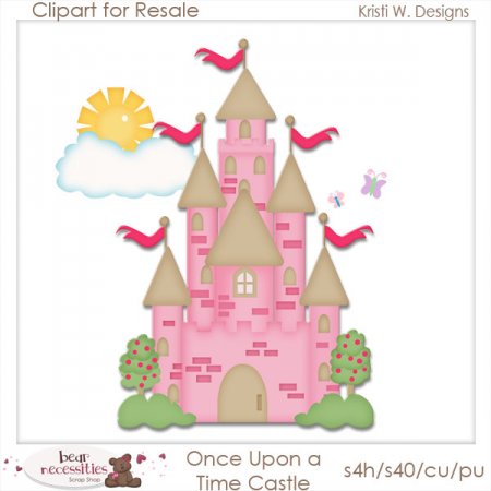 Once Upon A Time Castle Clipart For Resale