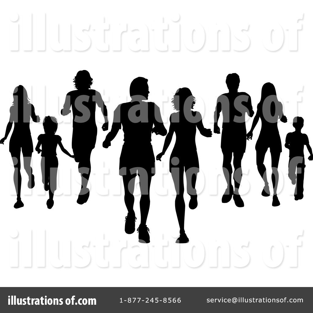 Royalty Free  Rf  Silhouetted People Clipart Illustration  28546 By Kj