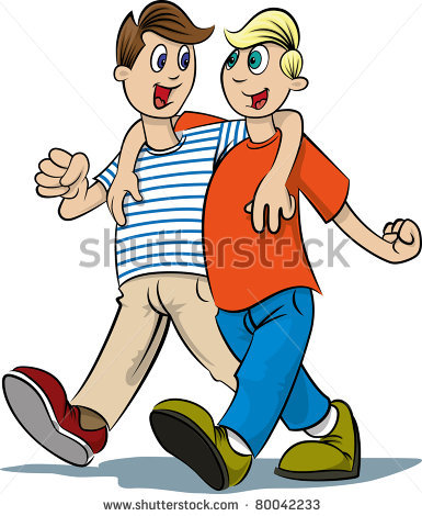 Stock Vector Two Boys Walking 80042233   Patric S Blog About The Evil