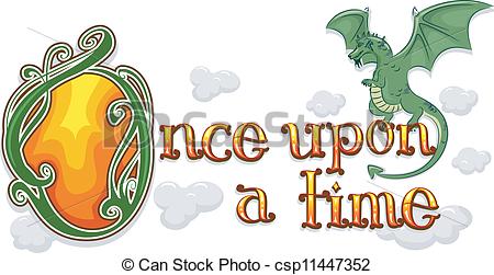 Vector   Once Upon A Time Dragon   Stock Illustration Royalty Free