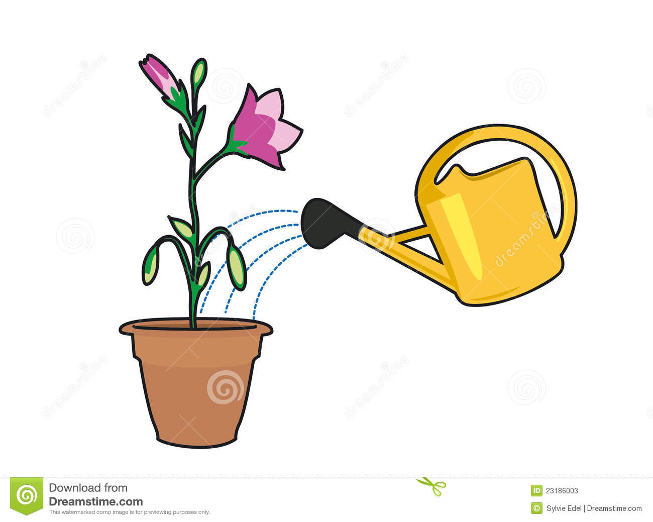 Watering Plants Clip Art Plants And Watering Can