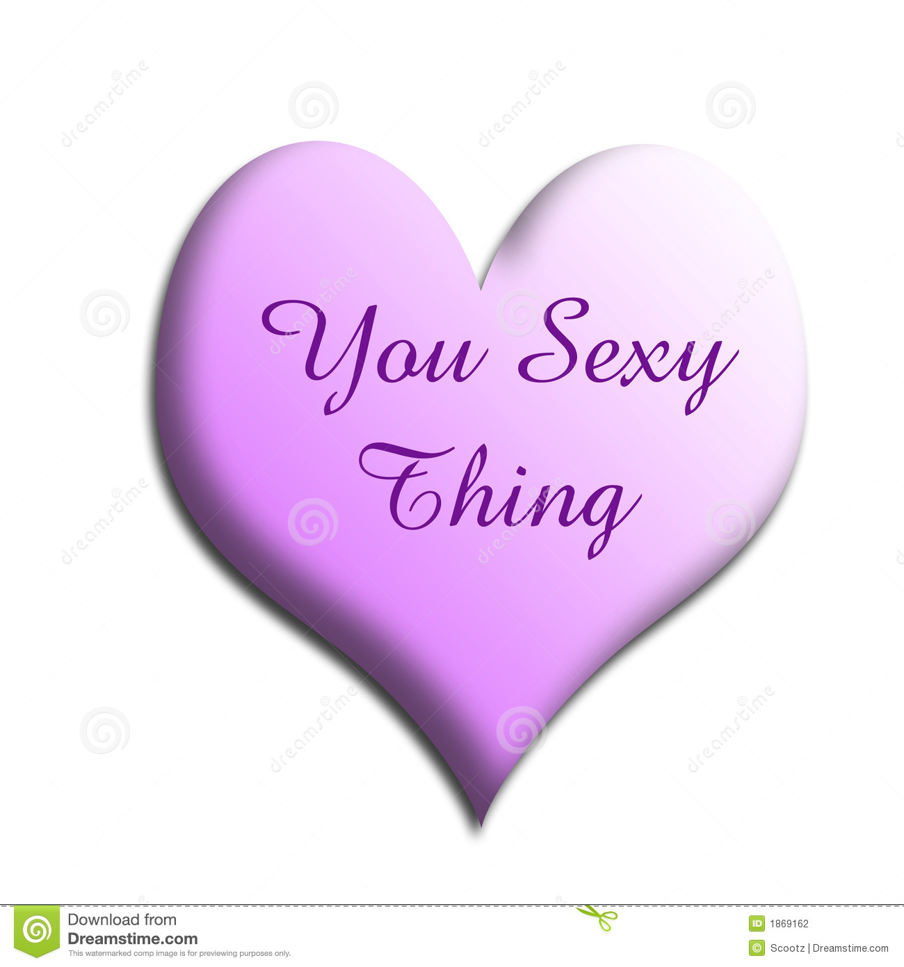 You Sexy Thing Valentine Heart On White Background Clip Art
