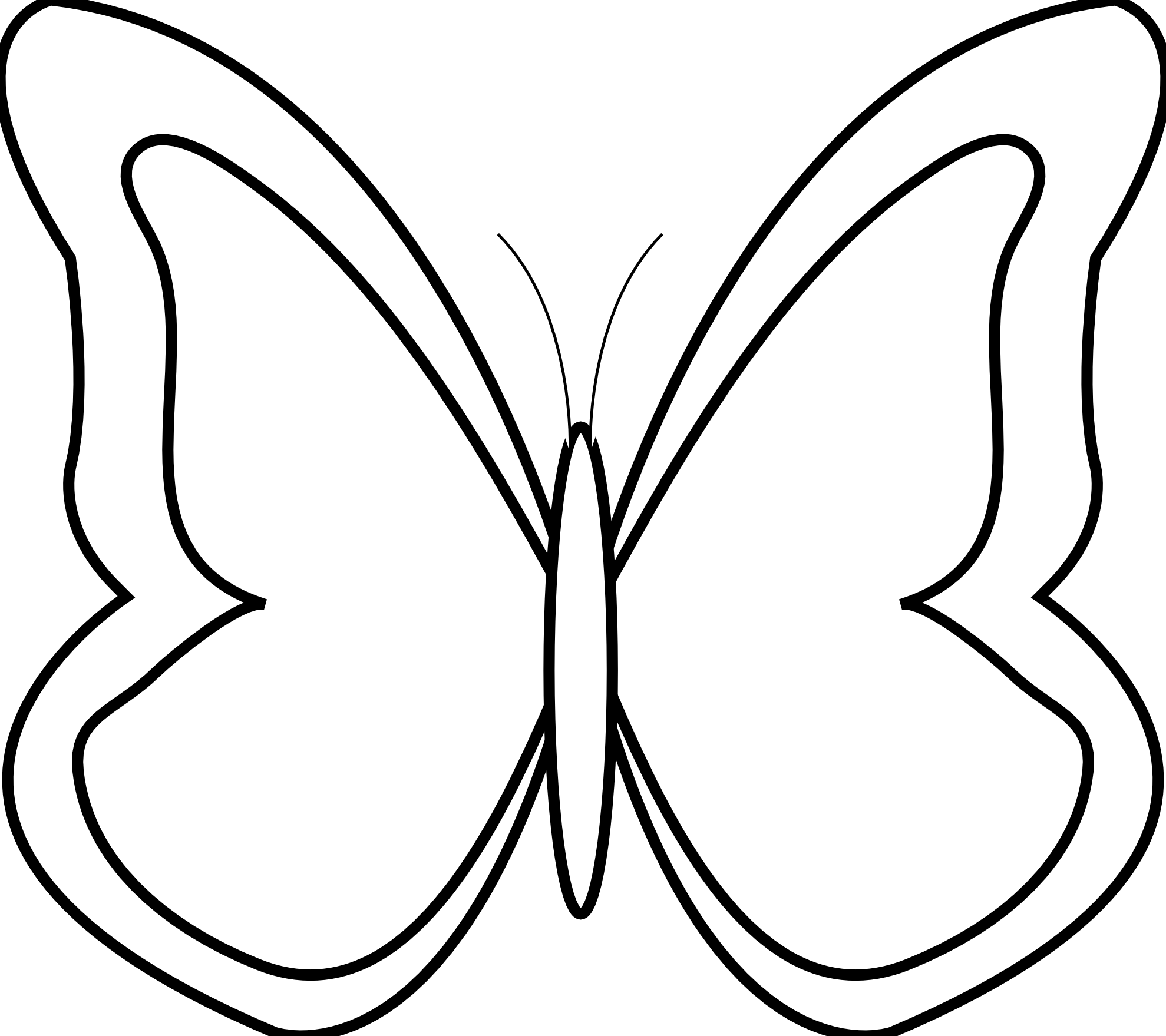 Butterfly Outline Clipart   Cliparts Co