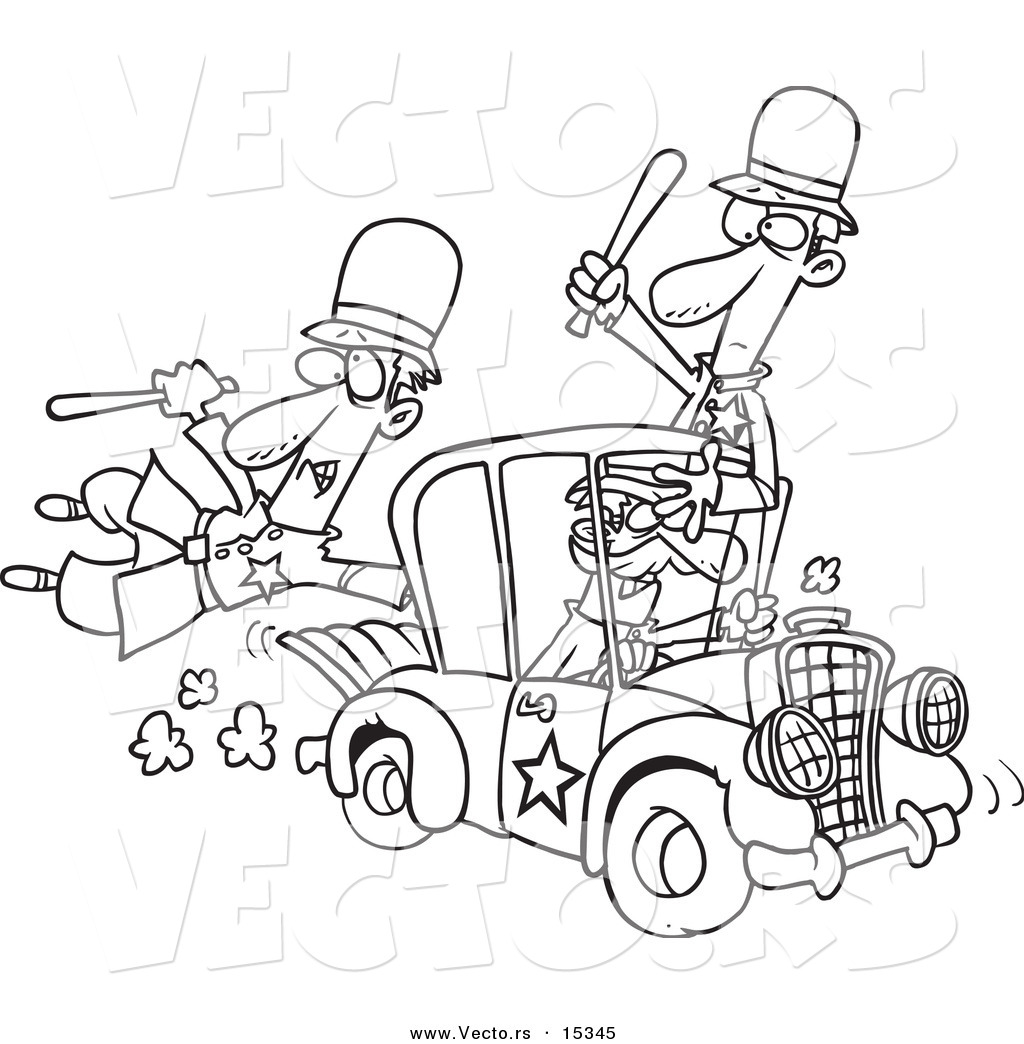 Car Thief Clipart Vector Of A Cartoon Thief