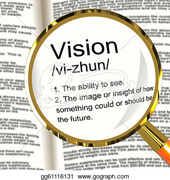 Clipart   Vision Definition Magnifier Showing Eyesight Or Future Goals