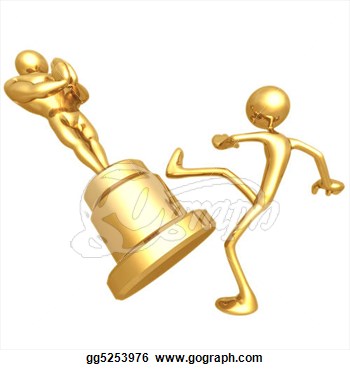 Film Award Loser Kicking Trophy  Clipart Illustrations Gg5253976