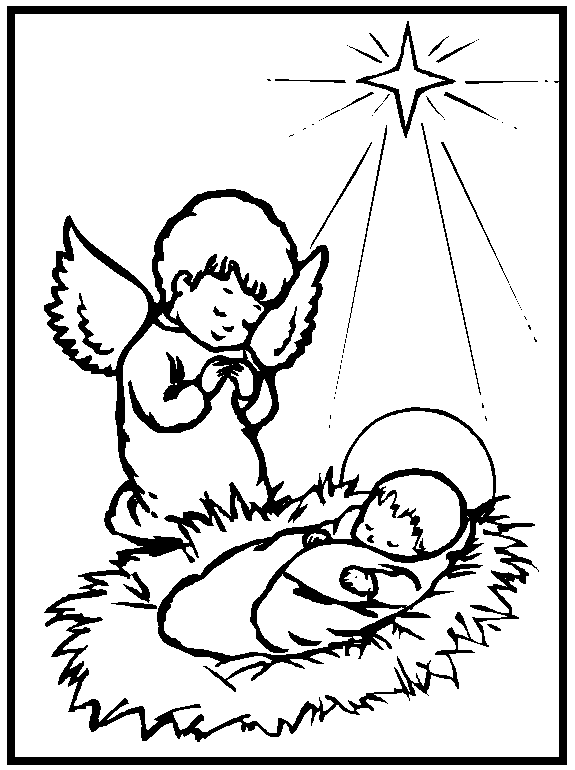 Jesus And Angel Catholic Coloring Page   Catholic Coloring Pages For