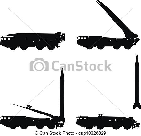Missile Launcher Detailed Silhouettes    Csp10328829   Search Clipart
