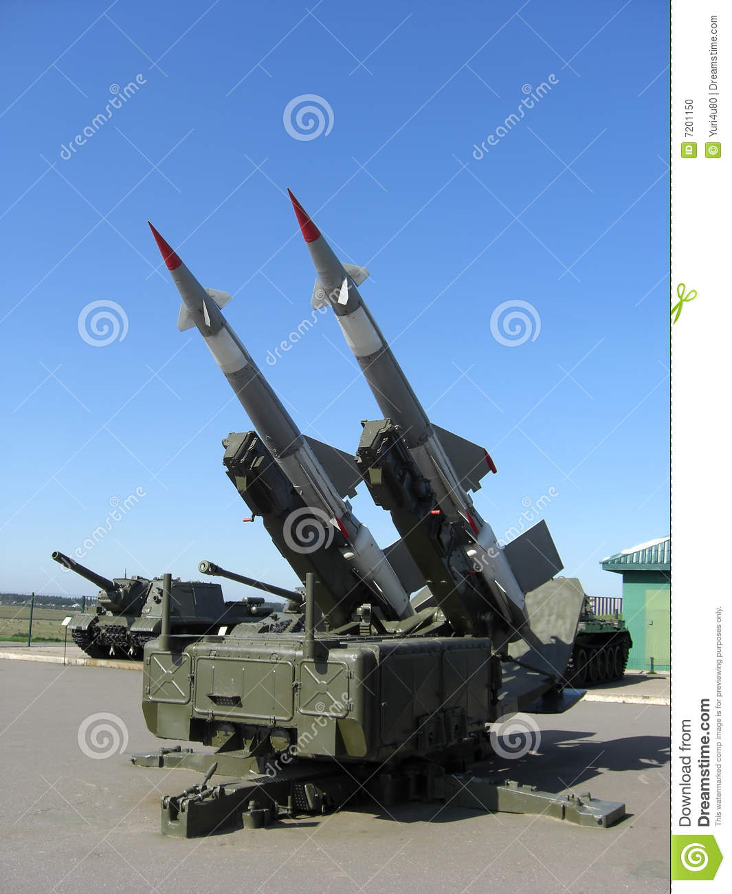 Missile Launcher Outdoors With Clear Blue Sky