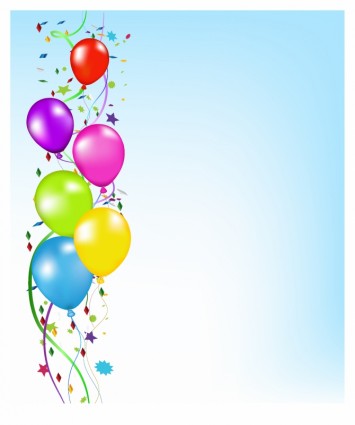 Party Balloons Background Free Vector In Adobe Illustrator Ai    Ai