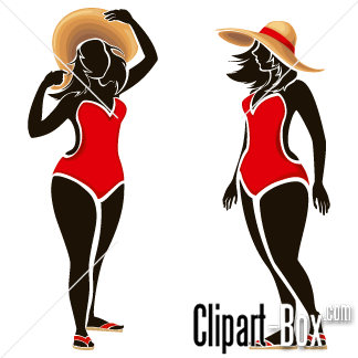 Related Girl Shape In Swimsuit Cliparts  