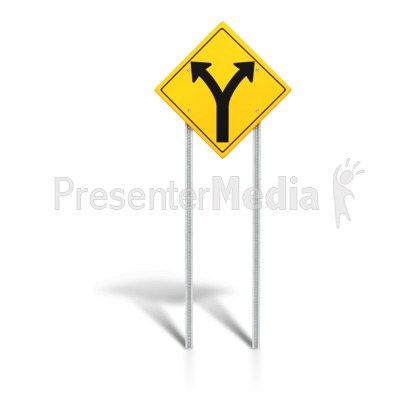 Road Sign   Fork In Road   Signs And Symbols   Great Clipart For